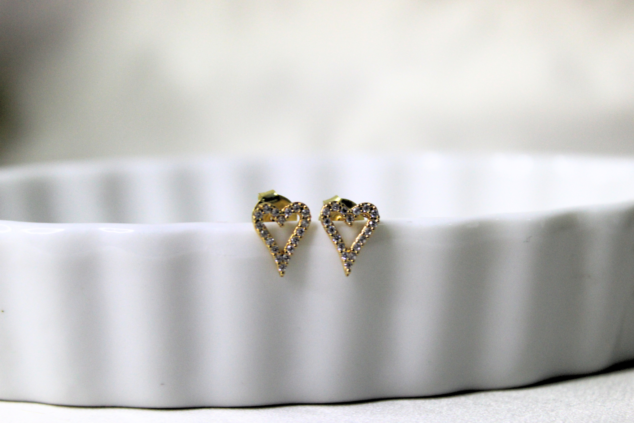 Aros Corazón Circón
